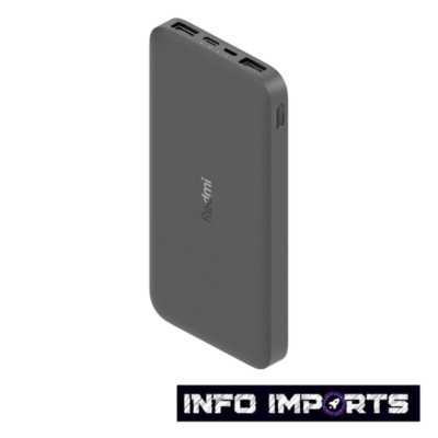 Carregador Portátil Xiaomi Redmi PB100LZM 10000mAh - Preto